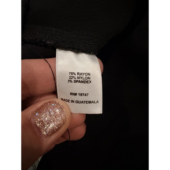 Liz Claiborne Black Dress Pants Women's 14P Petite Stretch Pockets Business - Picture 5 of 7